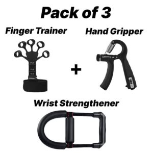 FINGER TRAINER,HAND GRIPPER,WRIST STRENGTHNER PACK OF 3
